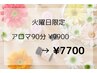 【火曜日限定クーポン】アロママッサージ90分¥7700