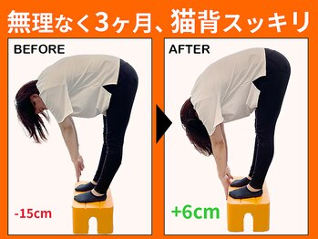 ストレチックス 鶴見店/【実例：前屈】週1×3カ月の変化