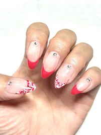 クリスマスフレンチネイル