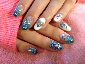 くり抜きハート×ストーン盛