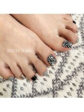 レッシュネイル サロンアンドスクール(RECH NAIL salon&school)/ペイズリー柄フットネイル