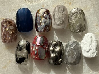 凹凸ネイル、メンズネイル