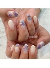 グリーディ(greedy)/紫陽花ネイル