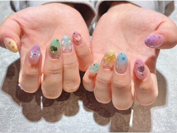 ネイルアン 下中野店(Nail Ann)/持ち込みデザイン×パステル