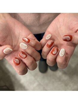 プライベートネイルサロン(private nail salon)/オレンジ×ニュアンス