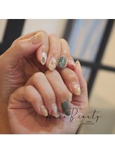 ハナビューティ アシヤ(Hana Beauty Ashiya)/オトナ可愛いカーキネイル♪
