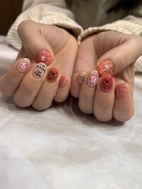 ラメ×マグネットネイル