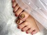 【フットネイル】親指2本アート￥5,500