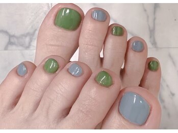 ワンカラーフットネイル¥6600～