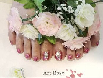 ネイルサロンアンドネイルスクールアートローズ 町田店(Art Rose)の写真/【口コミ1250件超え】10種類から選べるフットネイル¥5500♪可愛いデザインはもちろん角質や巻き爪ケアも◎