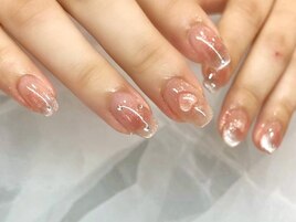 可愛い☆ハートマグネットネイル