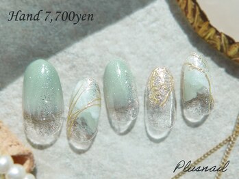 プラスネイル 北千住東口店(PLUS NAIL)/【3169】ミラーネイル