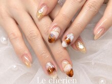 ルシェリア(Le cherien)の雰囲気（マグネットジェル/フレンチ/ワンカラー/フィルイン）