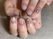 アイネイルズ 心斎橋店(I-nails)/【Lica】ブラウンミラーフレンチ