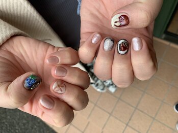 マリアンジュ(MariAnju)/ジェルネイル★チョコ×牡蠣