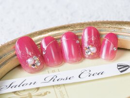 ふんわり艶感ボルドーネイル