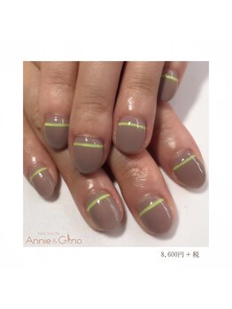 ネイルサロン アニーアンドジーノ(NAIL SALON Annie&Gino)/シンプル蛍光ラインがおしゃれ☆