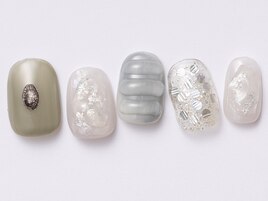 くすみブルーネイル¥8300