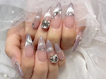 プティ アイビューティ 北浜店(peTiT eyebeauty)/マグネットネイル　フレンチ