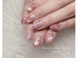 ツイード×マグネットネイル