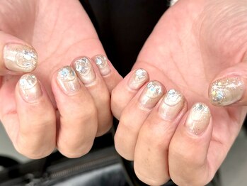 ハズグラスネイル(Haze Grass nail)/2月定額デザイン