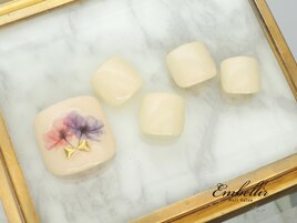 (1287)花柄Footネイル