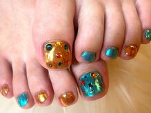 アミュリー ネイル アトリエ(Amury nail atelier)/ミラー メタリック ちぐはぐ