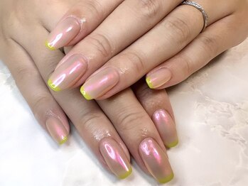 ラナ(LANA)の写真/オフケア込みで褒められnail♪シンプル派は、ワンカラー＆アート2本がおすすめ◎*パラジェル導入サロン*