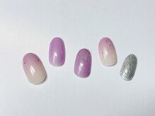 ネイルサロンアンドスクール アイビー(IVY)/藤パープルグラデーション♪