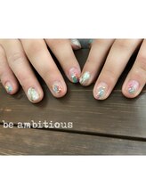 ネイルサロンアンドスクール ビーアンビシャス(be ambitious)/大理石&ニュアンス♪