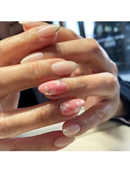 ライフ セカンド(LIFE2nd)/シンプルフラワーネイル