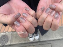 クレセント アイアンドネイル 今泉店(Crescent)/グレーカラーニュアンスネイル