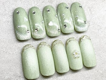 チェリーズネイル(Cherrys Nail)/グリーン ラメネイル