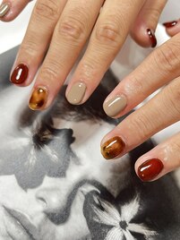 bordeaux × beige × brown