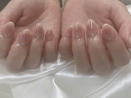 くすみピンク/チークネイル