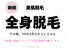 美肌脱毛【全身(お顔/VIOは含まれていません)】¥11000