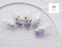 ネイリット 銀座(Nailit)/GLITTER FLOWER¥9600【¥10560】