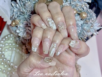 レアネイル 渋谷店(Le’a nail)/クリスマス☆ツイードネイル