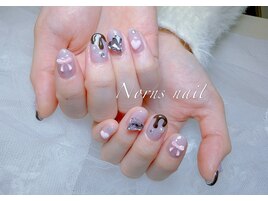 バレンタインネイル