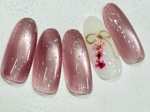 チェリーズネイル(Cherrys Nail)/マグネット 押し花 リボンネイル