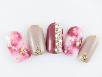 まつげアンドネイル ディアマンローズ(DIAMANT ROSE)/タイダイ柄ネイル90分6930円