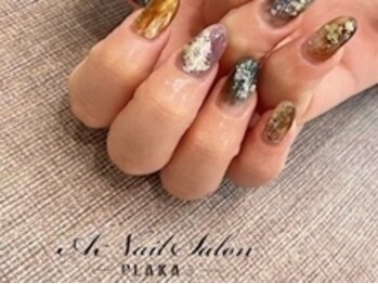 エーネイルサロン プラーカ本店(A-Nail Salon)/　くすみ秋カラーネイル