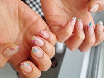 ネイルフロンティア 吉祥寺(NAIL FRONTIER)/カラフルガラスフレンチ8980円～