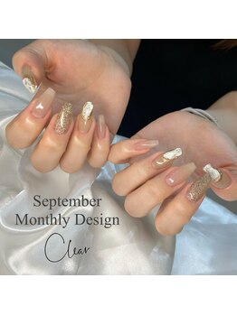 クリア なんば店(Clear)/秋シンプルニュアンスネイル