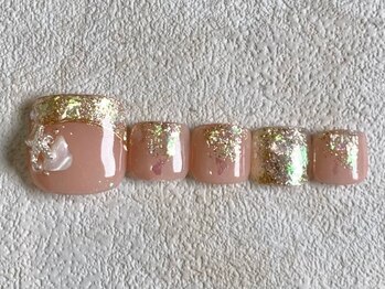 レイネイル 岐阜茜部店(RAY NAIL)/大人ガラスフレンチ