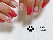 キキネイル たまプラーザ店(kikinail)/9/10月定額A/リボンネイル