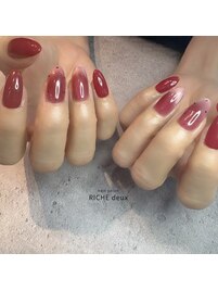 ワンカラー×マグネットネイル