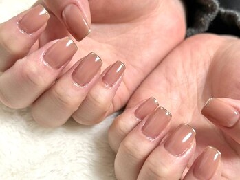 ワイミーネイル(y.mii_nail)/ミラーフレンチネイル