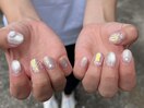 夏ホワイトニュアンスネイル