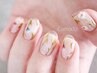 HAND【クリアフレンチ×ペイントアート】ニュアンスMIX◎￥17,000～
